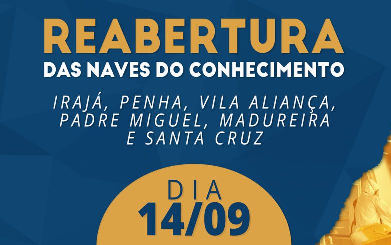 Prefeitura do Rio reabre Naves do Conhecimento